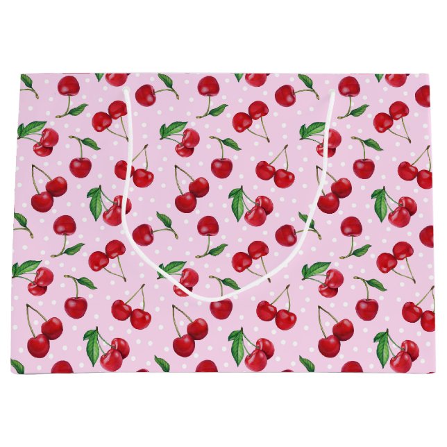 Bolsa De Regalo Grande Fresca cerezas dulces (Anverso)