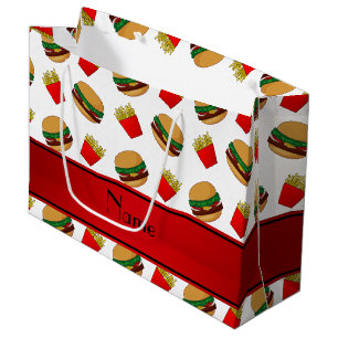 Bolsa De Regalo Grande Fritadas blancas conocidas personalizadas de las