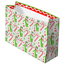 Bolsa De Regalo Grande Frog Protest No Kings Christmas