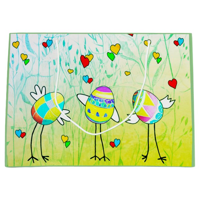 Bolsa De Regalo Grande Fröhliche Ostereier  (Anverso)