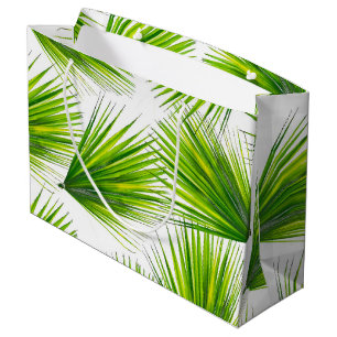 Bolsa De Regalo Grande Frondas hawaianas exóticas tropicales de la palma