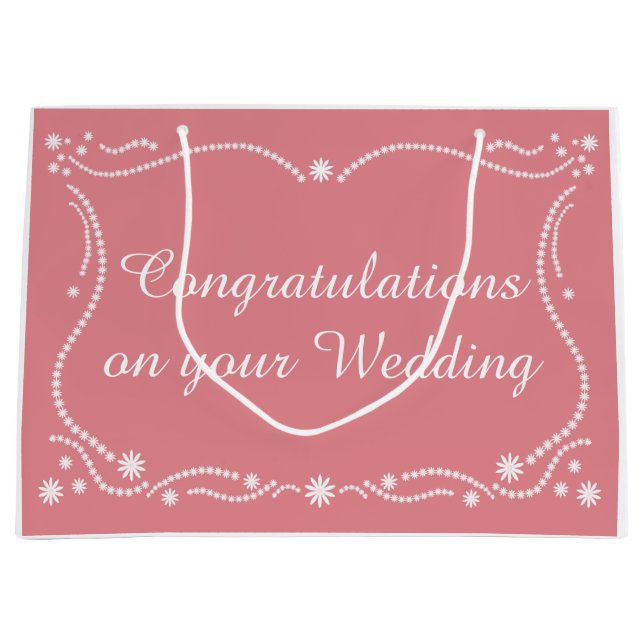 Bolsa De Regalo Grande Frontera de la boda (Anverso)