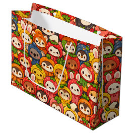 Bolsa De Regalo Grande Fruit Friends Parade | Cute Animal Chibi
