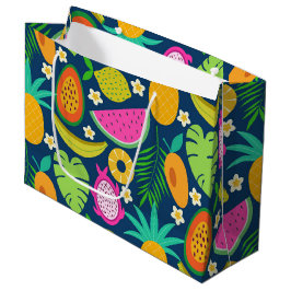Bolsa De Regalo Grande Frutas tropicales de piña plátano sandía 