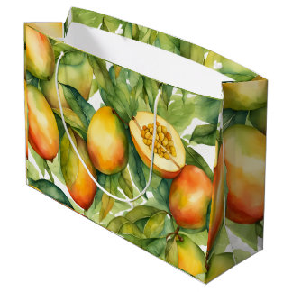 Bolsa De Regalo Grande Frutas y hojas de mango