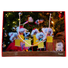 Bolsa De Regalo Grande Fubby Kerstkoor met humoristisch detail.