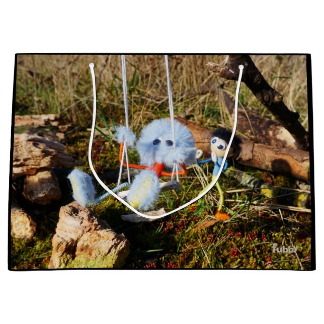 Bolsa De Regalo Grande Fubby monster op de schommel. (Anverso)