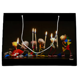 Bolsa De Regalo Grande Fubby's die feestelijk met kaarsjes lopen, grappig