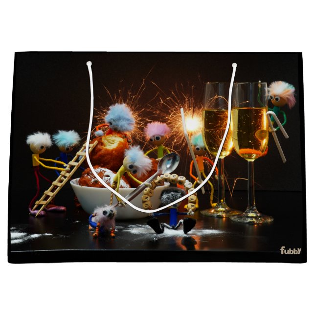 Bolsa De Regalo Grande Fubby's met Jaarwisseling bij feestdagen. (Anverso)