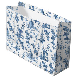 Bolsa De Regalo Grande Fuentes y árboles fantásticos de la época azul