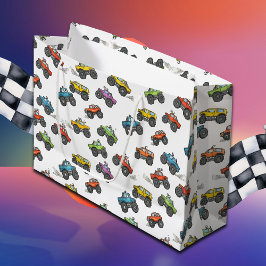 Bolsa De Regalo Grande Fun Monster Trucks Birthday