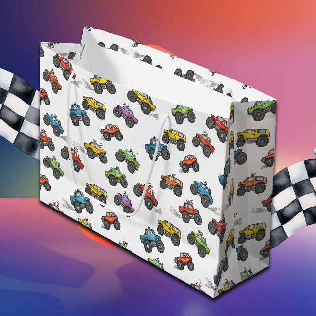 Bolsa De Regalo Grande Fun Monster Trucks Birthday  (Subido por el creador)