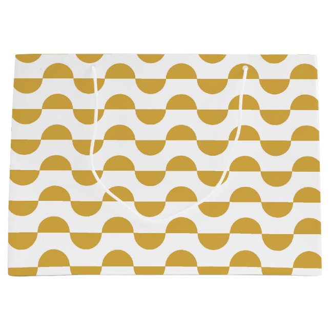 Bolsa De Regalo Grande Fun Retro Wavy Semi Círculo Amarillo (Anverso)