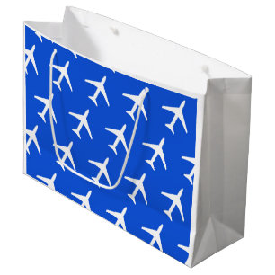 Bolsa De Regalo Grande Funky White Plane Airplane Pilot Flying Airways