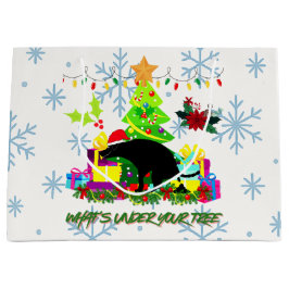 Bolsa De Regalo Grande Funny Christmas Pooping Dog