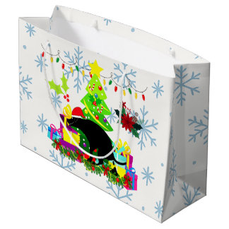 Bolsa De Regalo Grande Funny Christmas Pooping Dog