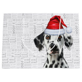 Bolsa De Regalo Grande Funny Dalmatian Christmas Dog Holiday