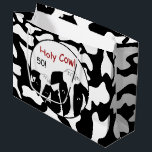 Bolsa De Regalo Grande Funny Holy Cow Birthday LGB<br><div class="desc">Diseño gráfico de la artista/diseñadora Charmaine Paulson de dos vacas sagradas graciosas en una bolsa de regalo.</div>