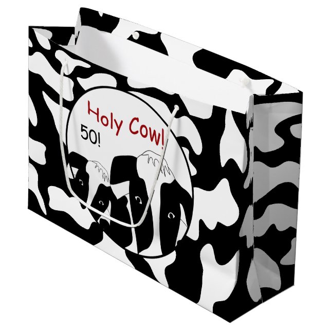 Bolsa De Regalo Grande Funny Holy Cow Birthday LGB (Angulo Anverso)