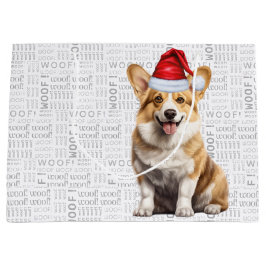Bolsa De Regalo Grande Funny Navidades Perro Pembroke Welsh Corgi Holiday