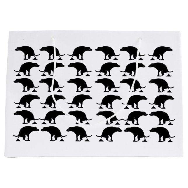 Bolsa De Regalo Grande Funny Pooping Dog Pattern (Anverso)