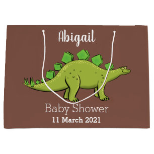 Bolsa De Regalo Grande Funny stegosaurus dinosaur personalizado
