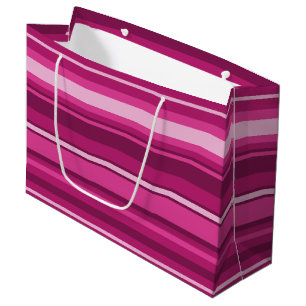 Bolsa De Regalo Grande Fuschia stripes