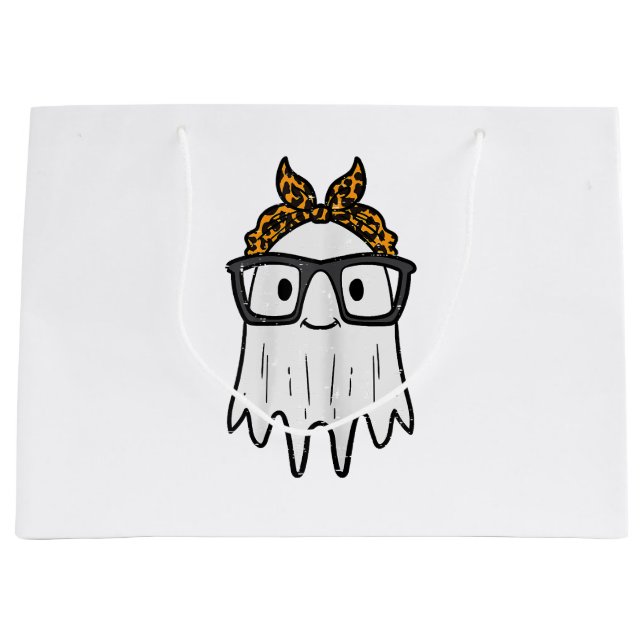 Bolsa De Regalo Grande Gafas de fantasma de Halloween (Anverso)