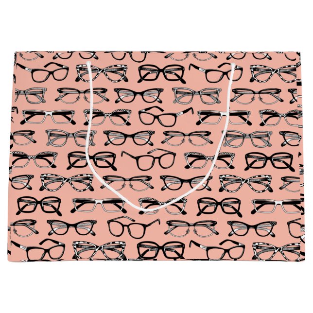 Bolsa De Regalo Grande Gafas rosadas pálidas, anteojos, anteojos (Anverso)