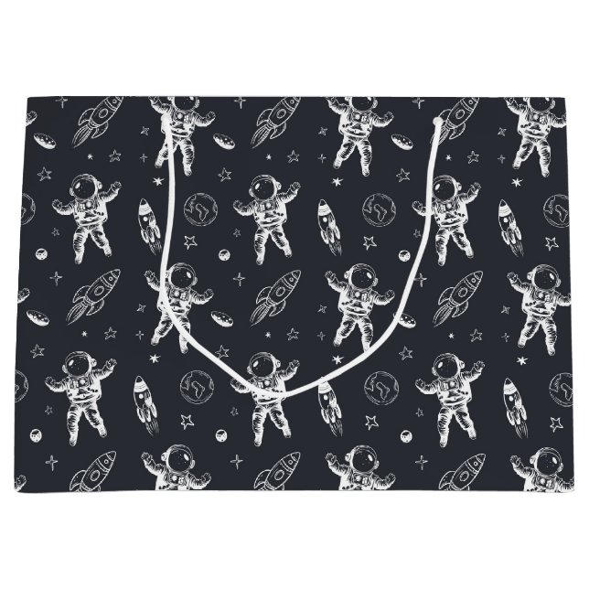 Bolsa De Regalo Grande Galaxia espacial y planetaria (Anverso)