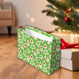 Bolsa De Regalo Grande Galletas de Mantequilla de Navidad Verde Navidad