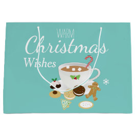 Bolsa De Regalo Grande Galletas de navidad y chocolate caliente