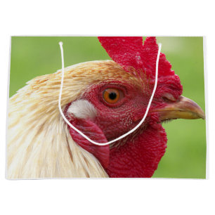Bolsa De Regalo Grande gallo, pollo, animal, ave, diseño, granja,
