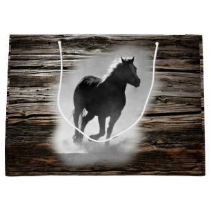 Bolsa De Regalo Grande Gallopaje de caballos salvajes