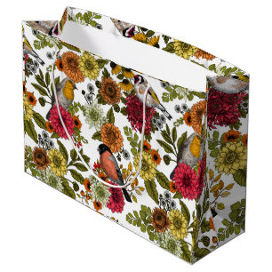Bolsa De Regalo Grande Garden birds and flowers 1