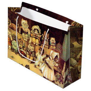 Bolsa De Regalo Grande Gatitos de la escuela de un gato, Poster Louis Wai