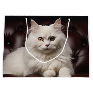 Bolsa De Regalo Grande Gato blanco majestuoso