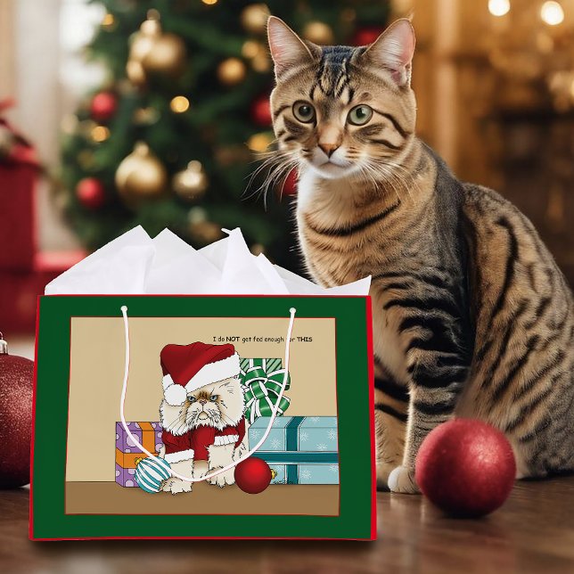Bolsa De Regalo Grande Gato de Navidades persas (Subido por el creador)