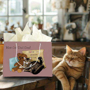 Bolsa De Regalo Grande Gato del día del padre