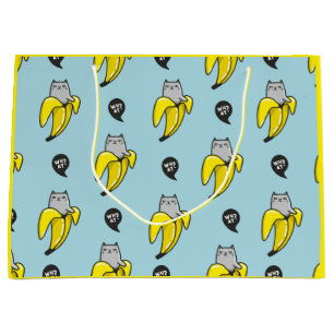 Bolsa De Regalo Grande Gato en banana