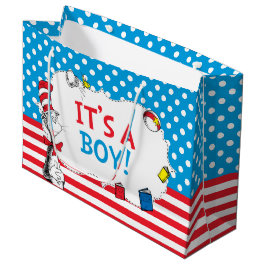 Bolsa De Regalo Grande Gato en el Gorra | Es un Boy Baby Shower
