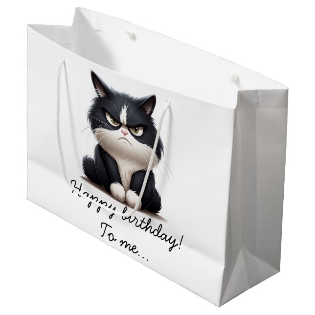 Bolsa De Regalo Grande Gato gracioso (Angulo Anverso)