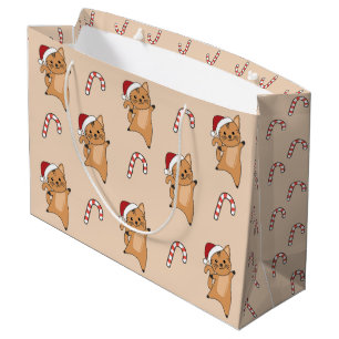 Bolsa De Regalo Grande Gato Navidades Nieve Animales De Invierno Gatos