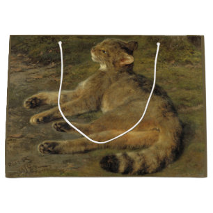 Bolsa De Regalo Grande Gato salvaje (de Rosa Bonheur)