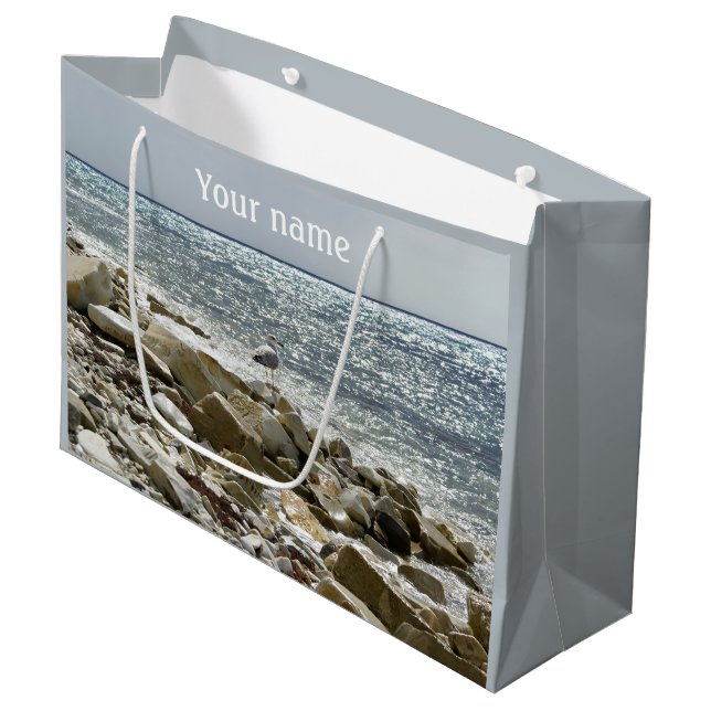 Bolsa De Regalo Grande gaviota y oleaje (Angulo Anverso)