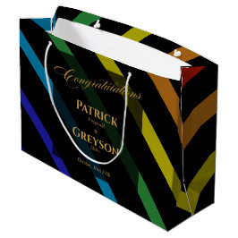 Bolsa De Regalo Grande Gay Men Wedding Elegant Rainbow