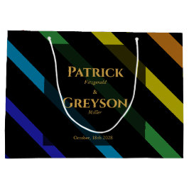 Bolsa De Regalo Grande Gay Men Wedding Elegant Rainbow