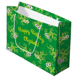 Bolsa De Regalo Grande Gecko Lizards Birthday Party Cute Kids