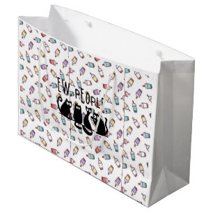 Bolsa De Regalo Grande Gente Asquerosa Gatos Divertidos Gatos Negros 