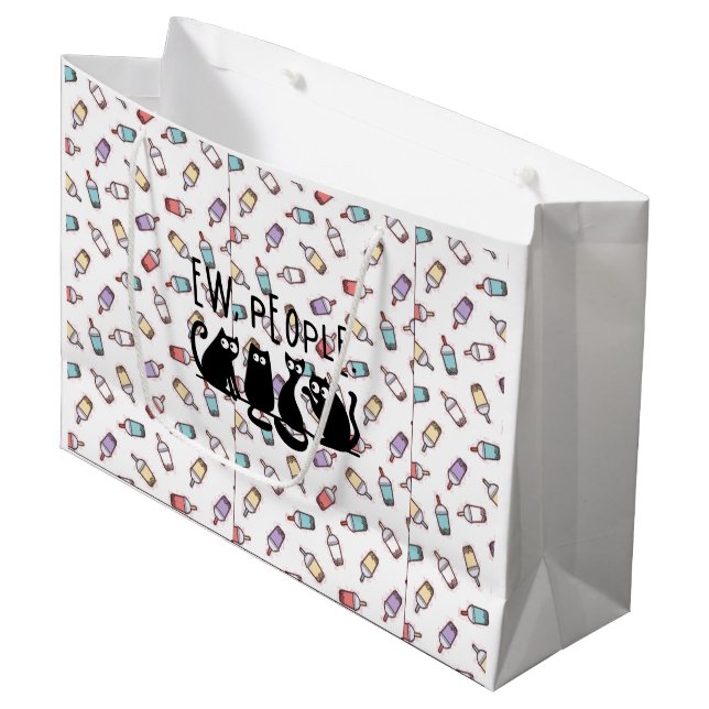 Bolsa De Regalo Grande Gente Asquerosa Gatos Divertidos Gatos Negros  (Angulo Anverso)